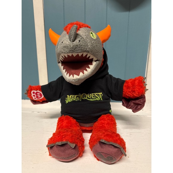 Build A Bear Workshop Other - Build A Bear Magic Quest Dragon Plush Stuffed‎ Animal Toy Black Hoodie